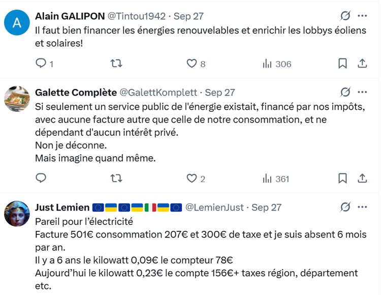 exemples de réponse au sujet de l'arnaque de la facture de gaz