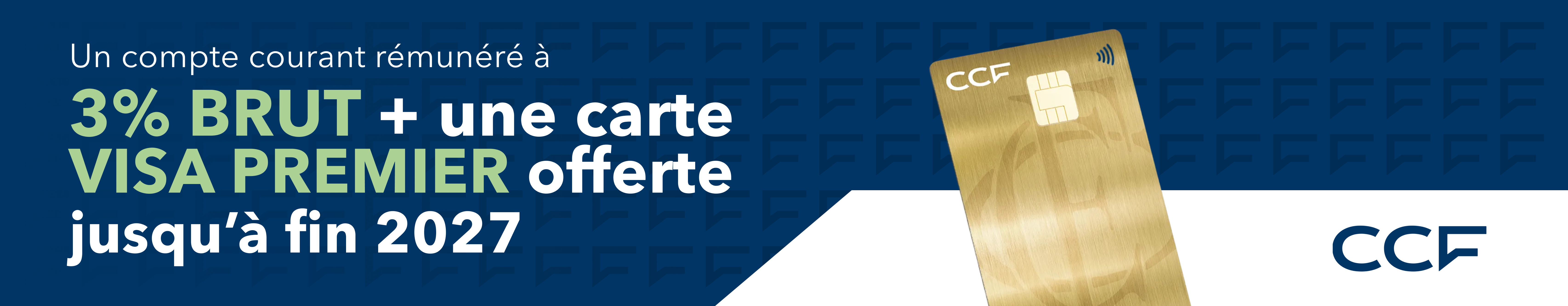Compte courant rémunéré à 3 % brut + carte Visa Premier offerte jusqu’à fin 2027