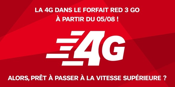 SFR intègre la 4G dans son forfait RED 24/24 3 Go à partir du 5 août