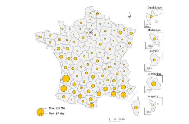 Répartition des installations photovoltaïques