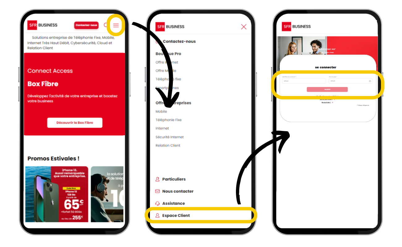 Espace client SFR pro