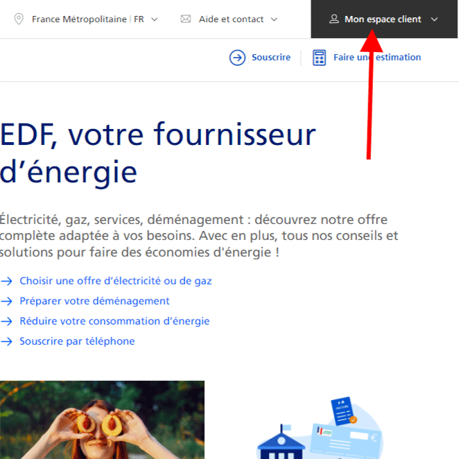 Résiliation EDF en ligne : étape 1