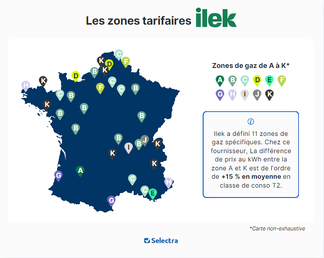 zones gaz ilek