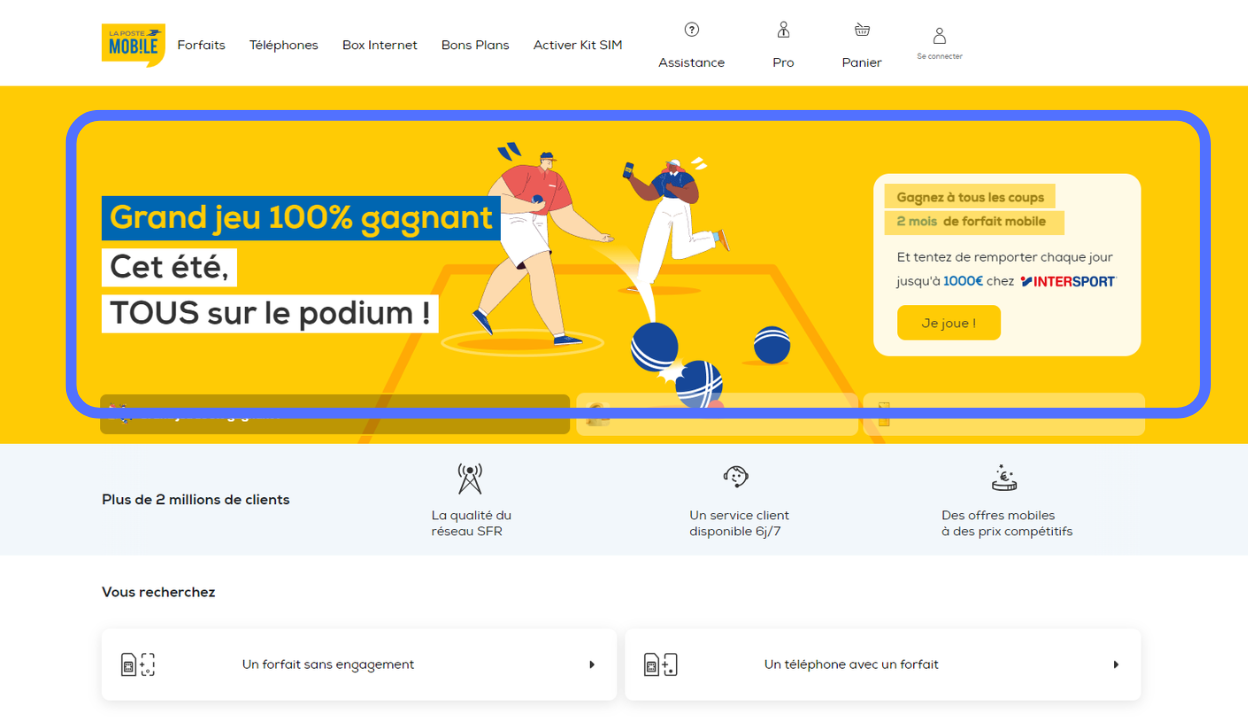 Promo forfait La Poste Mobile
