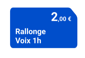 recharge réglo mobile 2€ 1 heure