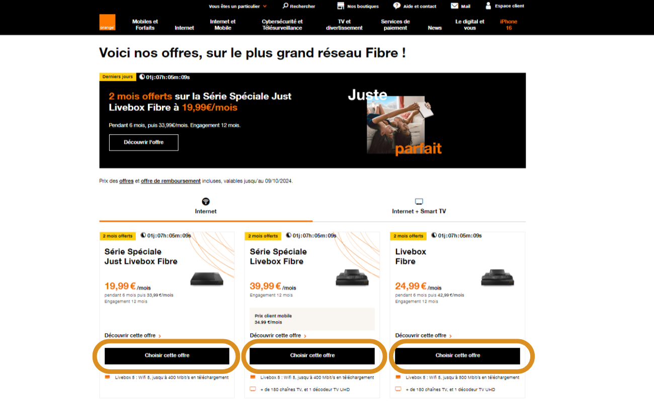 souscription fibre Orange