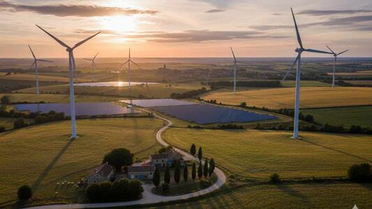 paysage rural électricité verte