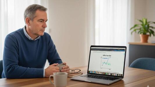 homme regardant PC graph prix fixe